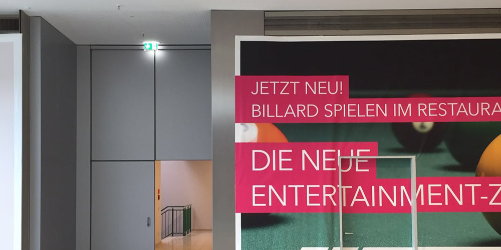 Säulenverkleidung in der Mall