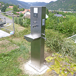 Brunnen aus Edelstahl