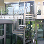 Edelstahlwendeltreppe